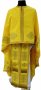 Priest vestments, embroidered on yellow gabardine, Greek cut