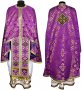 Priest Vestments, Embroidered on Purple Brocade , Greek Cut, R01g