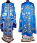 Priest Vestments, Embroidered on Blue singleton, sewn galloon, Greek Cut, R049G