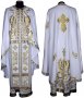Priest Vestments, Embroidered on White gabardine, embroidered galloon, Greek Cut, R67g