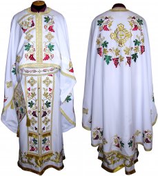 Priest Vestments, Embroidered on dense silk - фото
