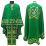 Priest Vestment, embroidered on Green Gabardine, Greek Cut 