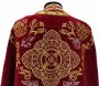 Priestly vestment, red, embroidery on velvet, Greek cut