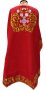 Priestly vestment, red color,  Greek cut, gabardine