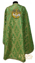  Priestly vestments, green brocade, embroidered Trinity icon, Greek Cut - фото