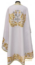 Priest vestments, white gabardine, Greek Cut - фото