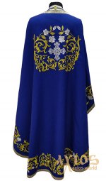 Priest vestments, blue gabardine, Greek Cut - фото
