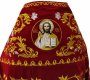 Priest`s vestment, embroidered on red velvet