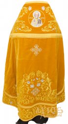 Priest Vestment, Embroidered on Yellow Velvet  - фото