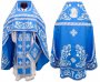 Priest vestment, blue colour, silver embroidery