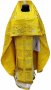Priest Vestment, embroidered on velvet, yellow colour, embroidery in gold