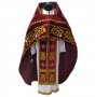 Priest Vestments, embroidered on velvet, claret color, embroidery in gold, embroidered icons