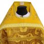 Priest vestment, combined , shoulders embroided on yellow velvet, main fabric - yellow brocade