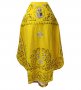 Priest`s vestment, embroidered on a yellow aloba