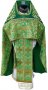 Priestly green vestments, brocade, vishiti shoulders on velvet
