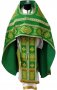 Priestly vestments green, embroidered on gabardine