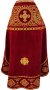 Priest vestments, red velvet with embroidery