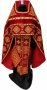 Priest vestments, red velvet with embroidery