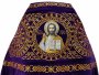 Priest vestments, violet velvet, embroidered icon