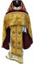 Priestly vestments, shoulders embroidered on burgundy velvet, main material - brocade (Easter cross), embroidered icon