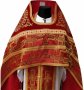 Priestly vestments, combined of red brocade