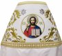 Priestly vestments, gold embroidery on white gabardine