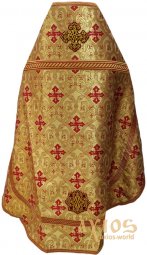 Priestly vestments, red greek fabric - фото