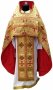 Priestly vestments, red greek fabric