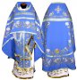 Priest Vestments, embroidered on Blue gabardine R 036m (n)
