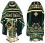 Priest Vestments, Embroidered on Green velvet, sewn galloon R046m (n)