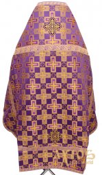 Violet brocade vestment, "patriarchal cross" fabric - фото