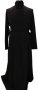Undercassock, black, , wet silk, with piping